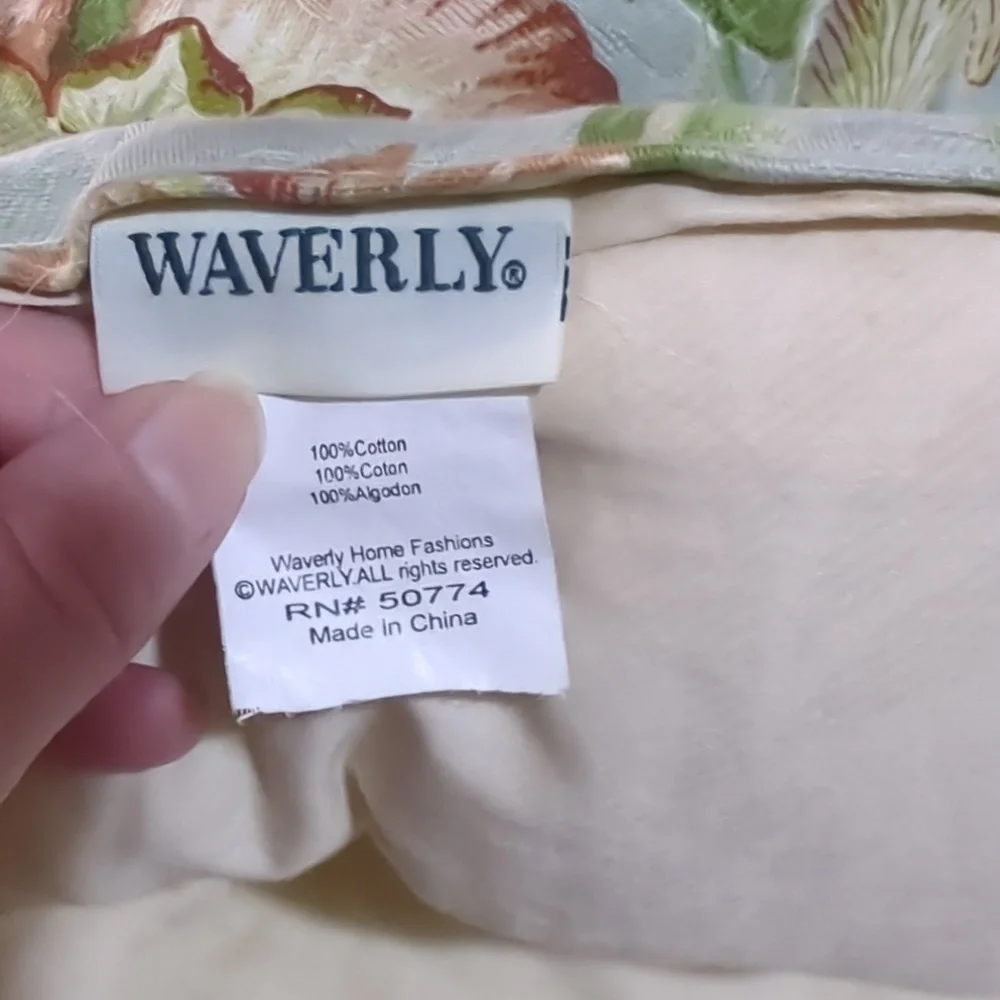 Waverly Opal Spring Queen Heavy 100% Cotton Floral Butterfly Cottage Comforter